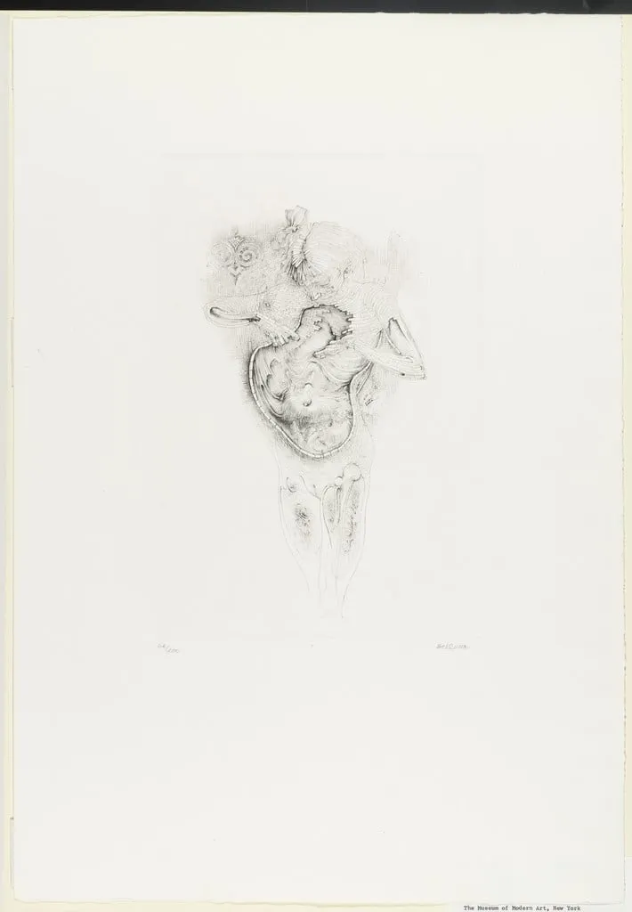 Untitled, by Hans Bellmer, ink, 1966