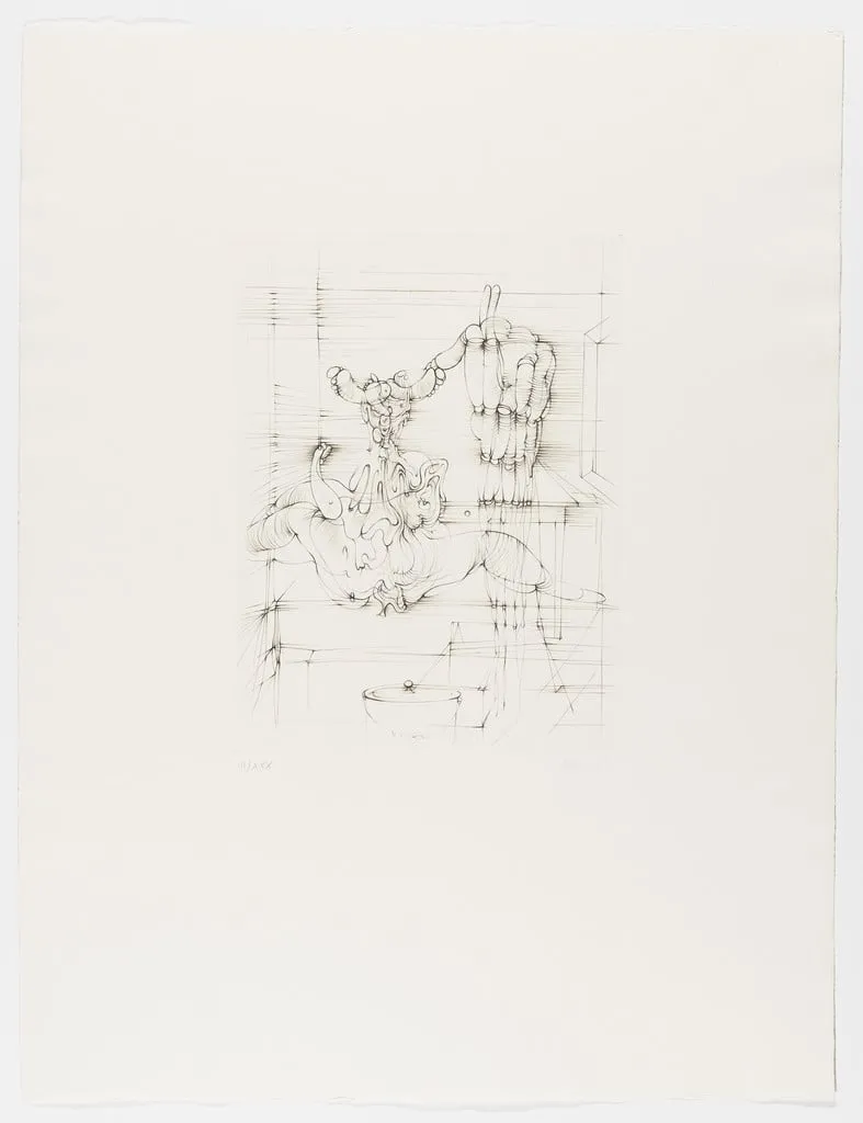 Untitled, by Hans Bellmer, ink, 1973