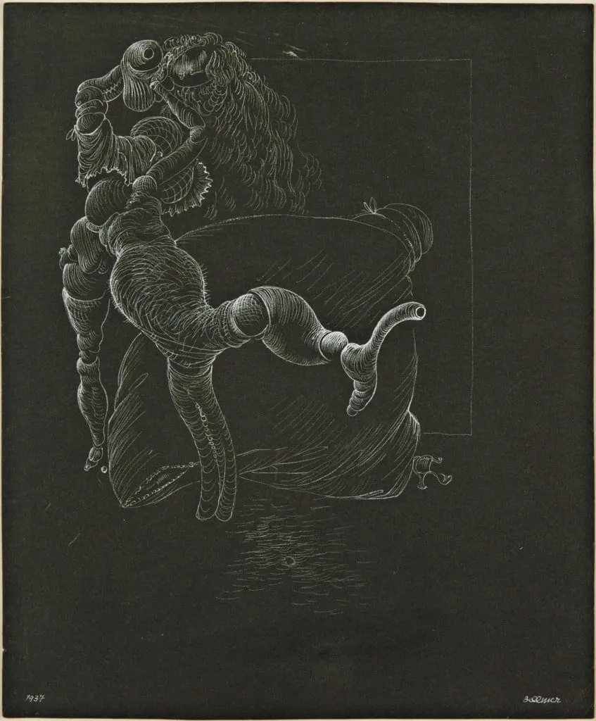 Untitled, by Hans Bellmer, ink, 1937
