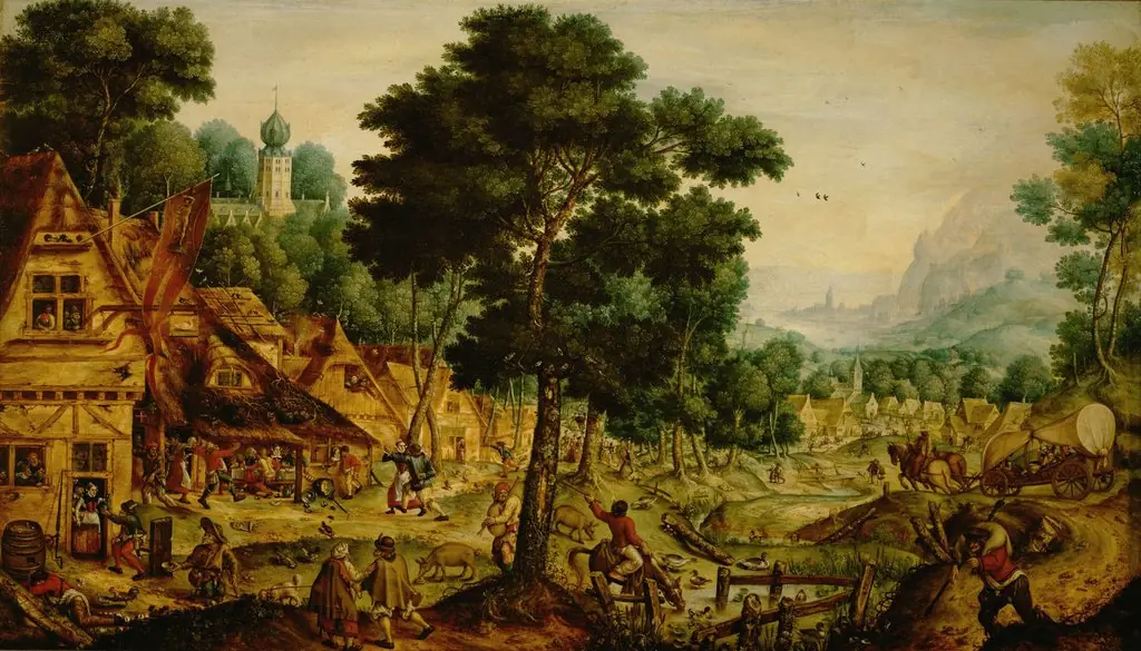 Flämisches Dorfleben, by Hans Bol