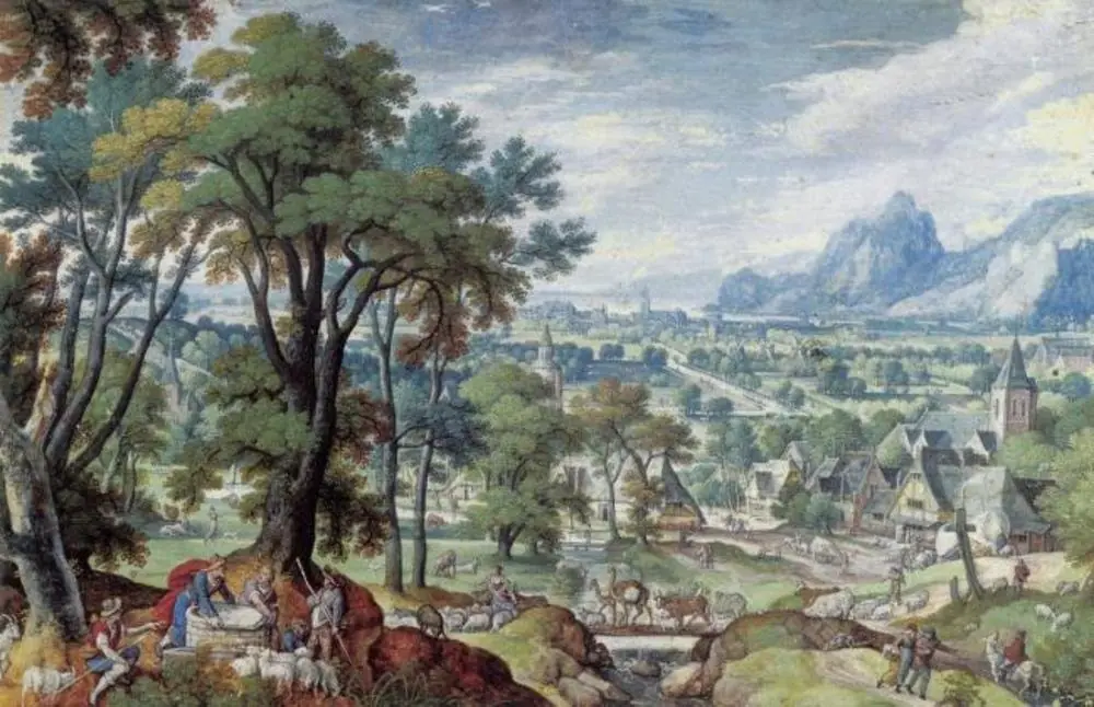 Landscape with Jacob at the Well, by Hans Bol