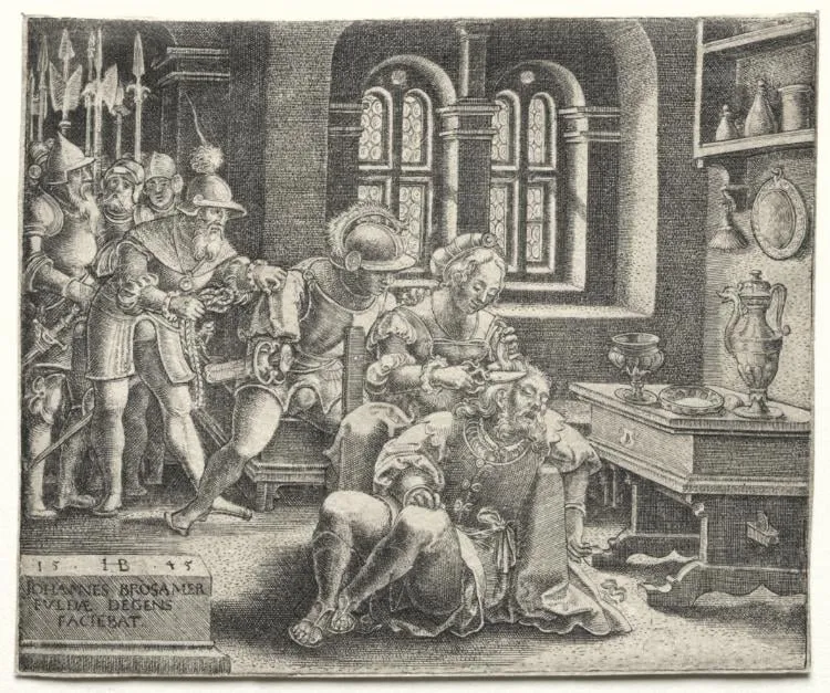 Samson and Delilah, by Hans Brosamer, 1545
