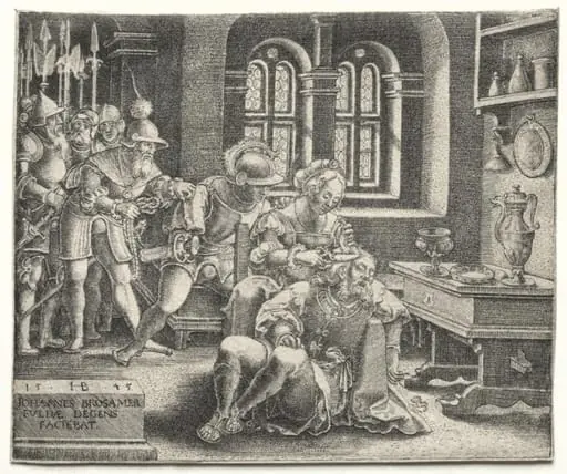 Samson and Delilah, by Hans Brosamer