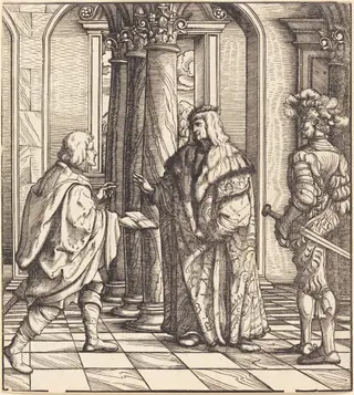 A Message Concerning the White King's Marriage, by Hans Burgkmair I