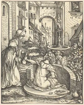 Bathsheba at Her Bath, by Hans Burgkmair I