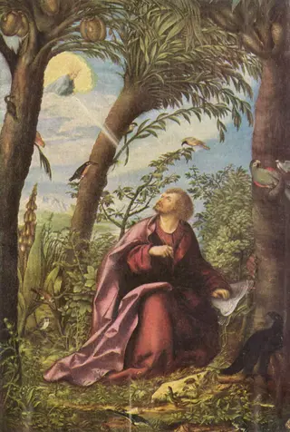 John the Evangelist on Patmos, by Hans Burgkmair I
