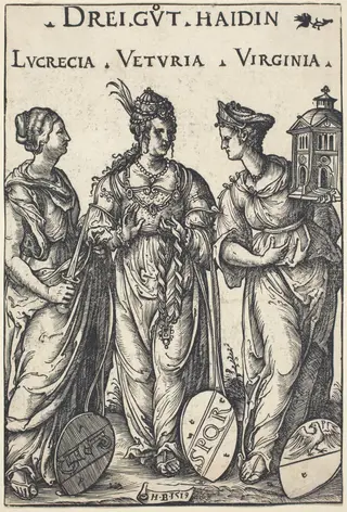 Lucretia, Veturia and Virginia, by Hans Burgkmair I