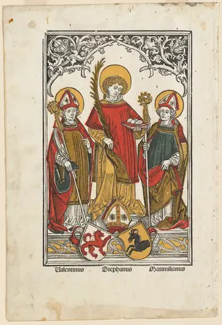 Saint Valentine, Saint Stephen and Saint Maximilian, by Hans Burgkmair I