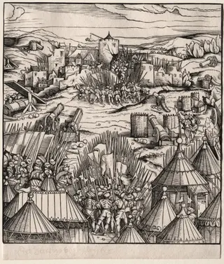 The Storming of Nantes, by Hans Burgkmair I, 1514