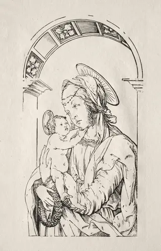 The Virgin with the Child under an arch