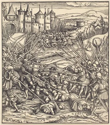 Battle of the Foot Soldiers with Lances, by Hans Burgkmair the Elder