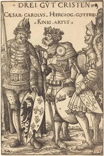 Charlemagne, Arthur and Godfrey, by Hans Burgkmair the Elder