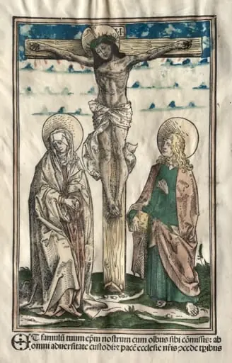 Christ on the Cross between Mary and John, by Hans Burgkmair the Elder