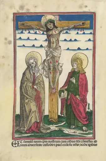 Christ on the Cross with the Virgin and Saint John, by Hans Burgkmair the Elder