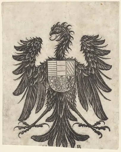 Coat of Arms with a Single Eagle, by Hans Burgkmair the Elder