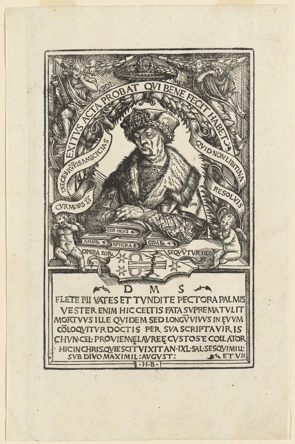 Conrad Celtis, by Hans Burgkmair the Elder, ink, 1507