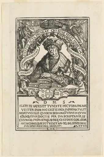 Conrad Celtis, by Hans Burgkmair the Elder