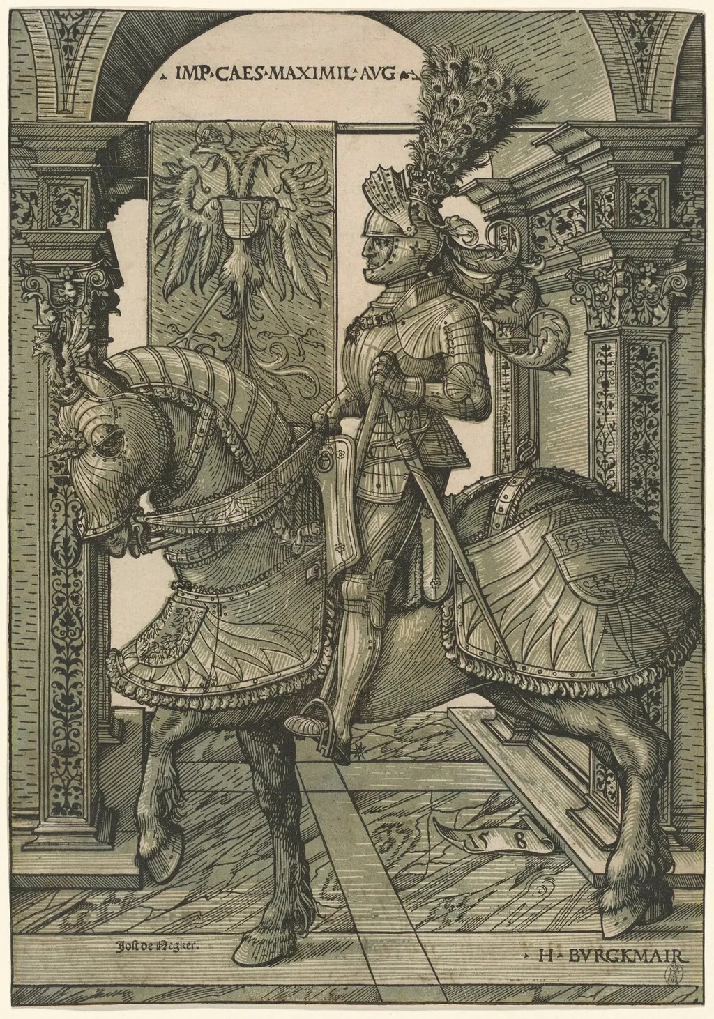 Emperor Maximilian I, by Hans Burgkmair the Elder, ink, 1513