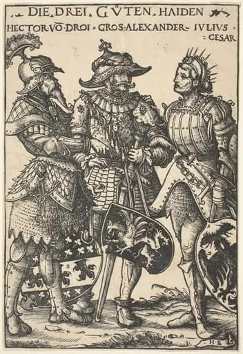 Hector, Alexander and Julius Caesar, by Hans Burgkmair the Elder