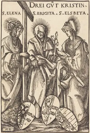 Saint Helena, Saint Brigitta and Saint Elizabeth, by Hans Burgkmair the Elder