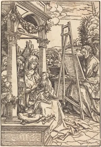 Saint Luke Painting the Portrait of the Virgin, by Hans Burgkmair the Elder