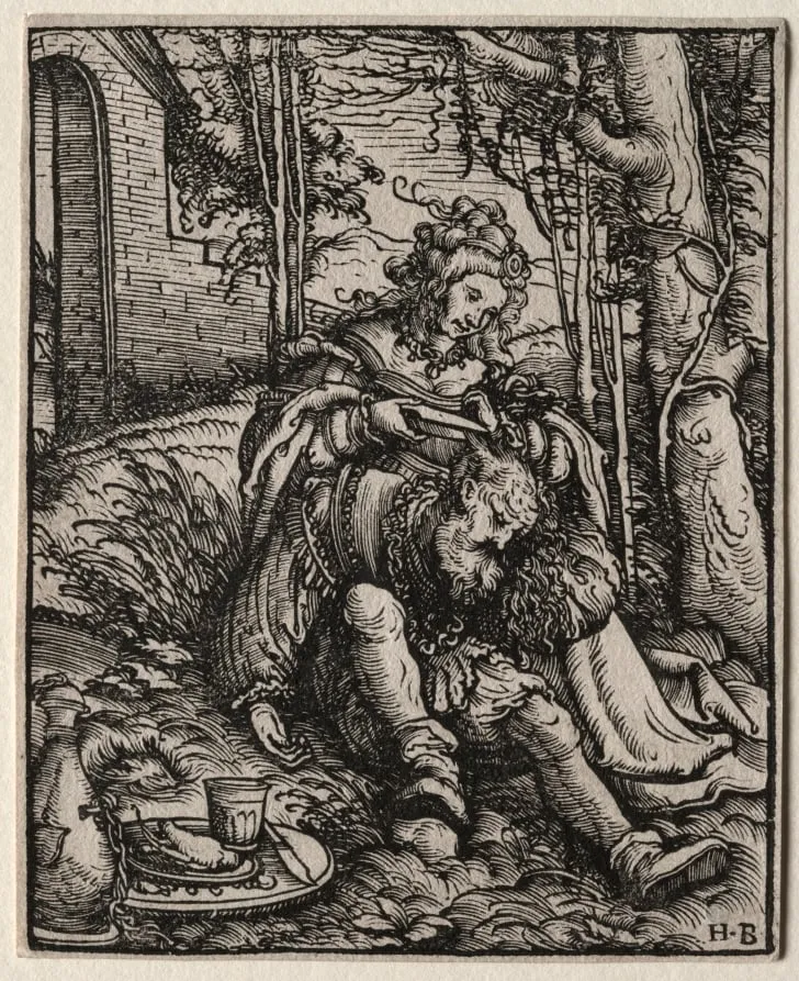 Samson and Delilah, by Hans Burgkmair the Elder, 1519