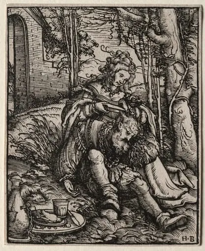 Samson and Delilah, by Hans Burgkmair the Elder