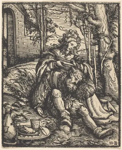 Samson and Delilah, by Hans Burgkmair the Elder