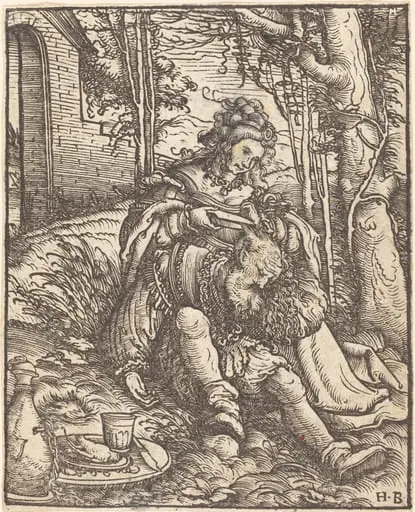 Samson and Delilah, by Hans Burgkmair the Elder