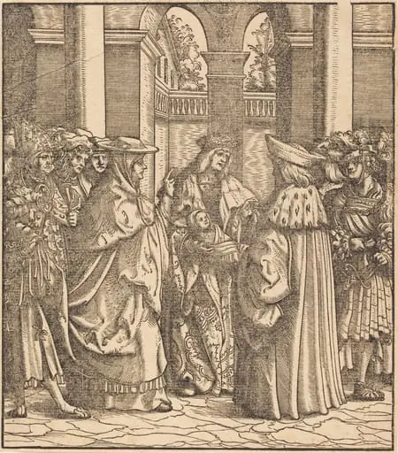 The Archbishop Blessing the Child after the Baptism, by Hans Burgkmair the Elder