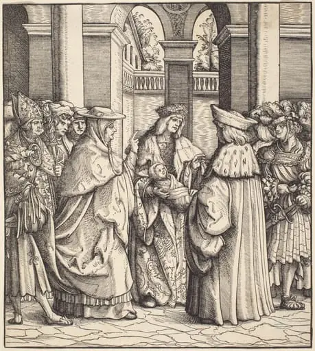 The Archbishop Blessing the Child after the Baptism, by Hans Burgkmair the Elder