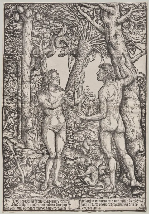 The Fall of Adam and Eve, by Hans Burgkmair the Elder, 1525