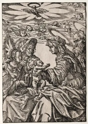 The Holy Family with St. Anne and Joachim, by Hans Burgkmair the Elder