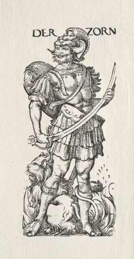 The Seven Vices: Wrath, by Hans Burgkmair the Elder