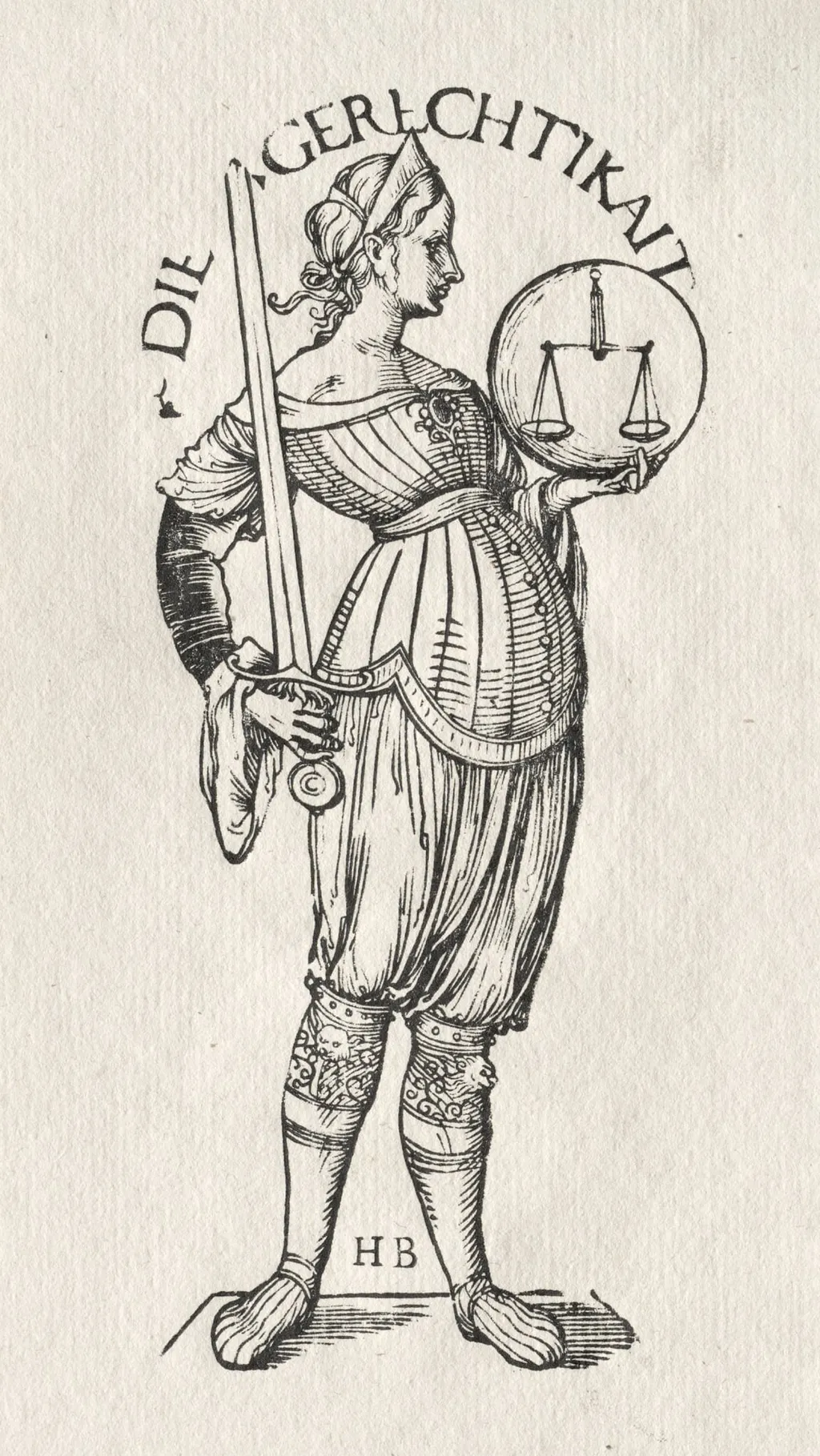 The Seven Virtues: Justice, by Hans Burgkmair the Elder, 1510