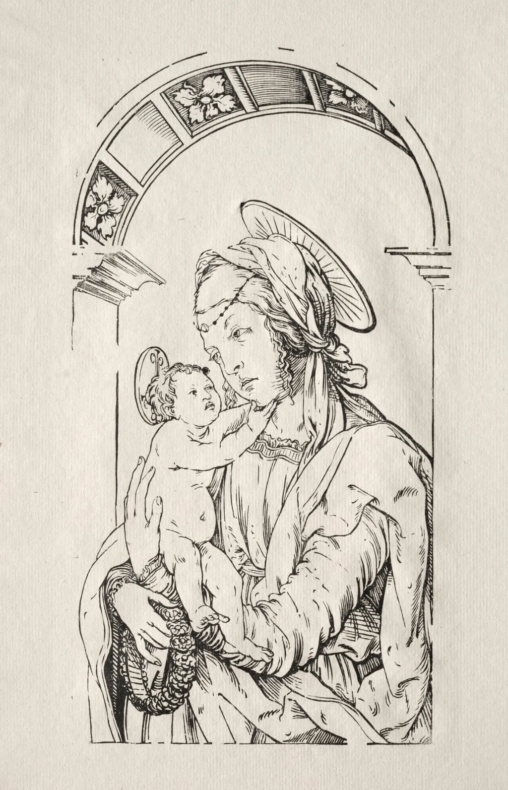 The Virgin with the Child under an arch, by Hans Burgkmair the Elder, 1508
