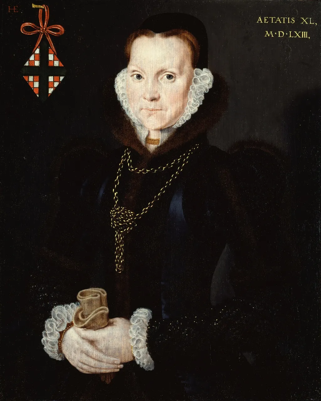 Elizabeth Roydon, Lady Golding, by Hans Eworth, oil, 1563