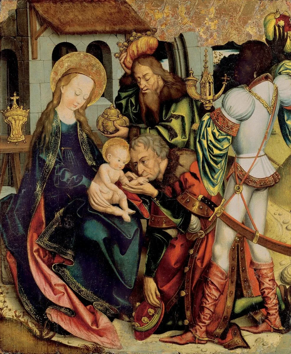 Anbetung der Heiligen Drei Könige, by Hans Fries, oil, 1496