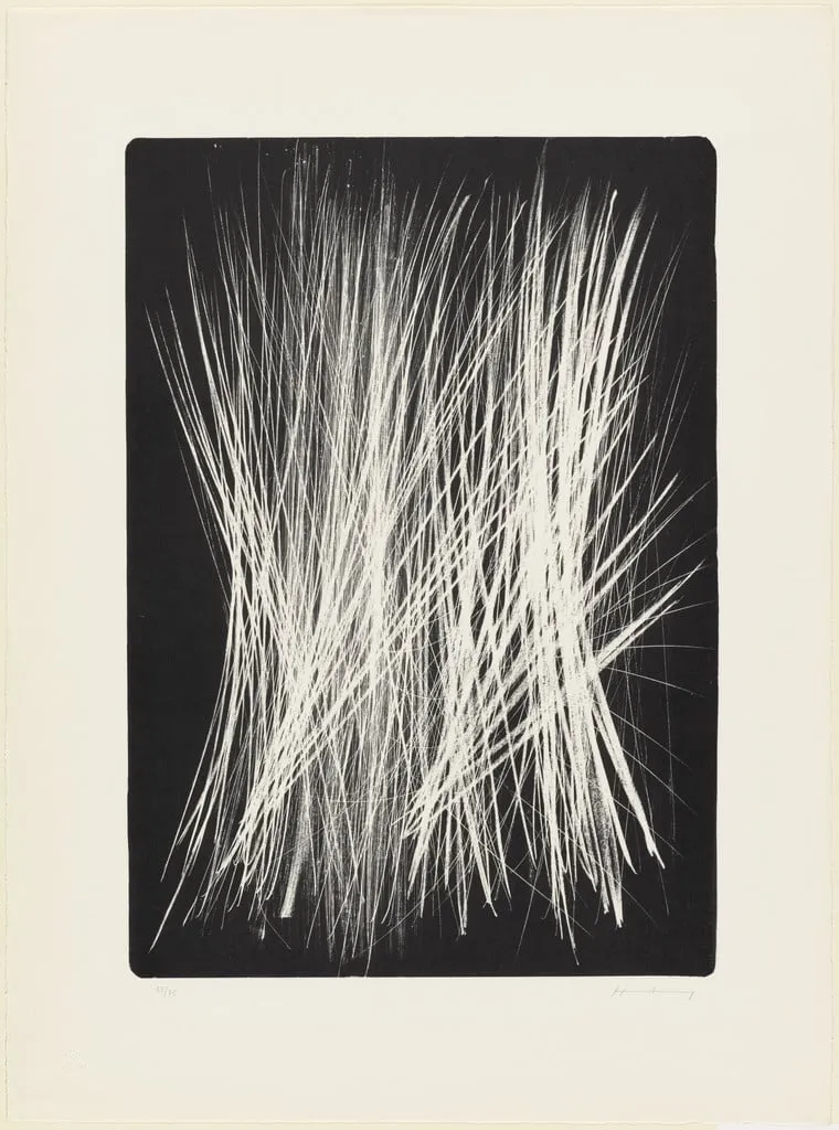 Untitled, by Hans Hartung, ink, 1963