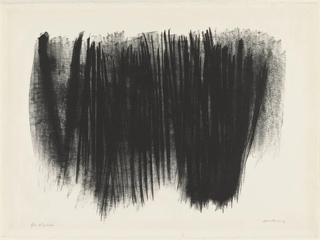 Untitled, by Hans Hartung, ink, 1958