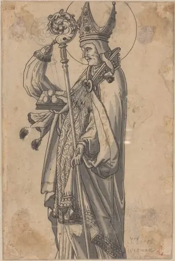 Saint Nicholas (verso), by Hans Heinrich Wägmann