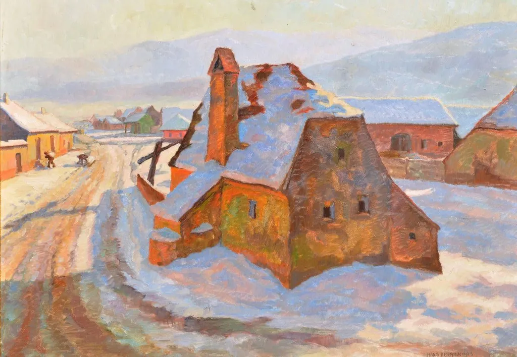 Peisaj de iarnă, by Hans Hermann, unspecified, 1910