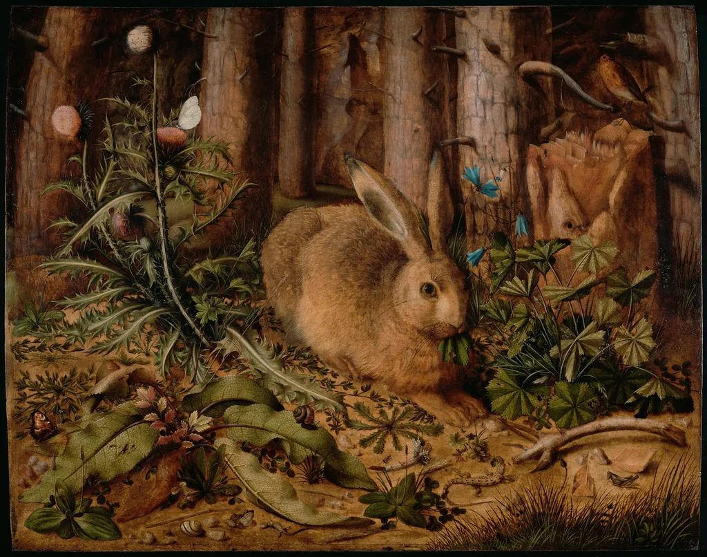 A Hare in the Forest, by Hans Hoffmann, oil