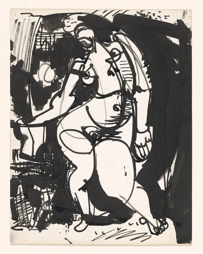 Untitled, by Hans Hofmann, ink, 1935