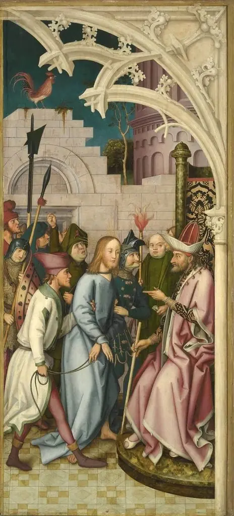 Kaisheimer Altar: Christus vor Pilatus, by Hans Holbein the Elder