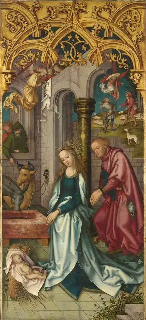 Kaisheimer Altar: Geburt Christi, by Hans Holbein the Elder