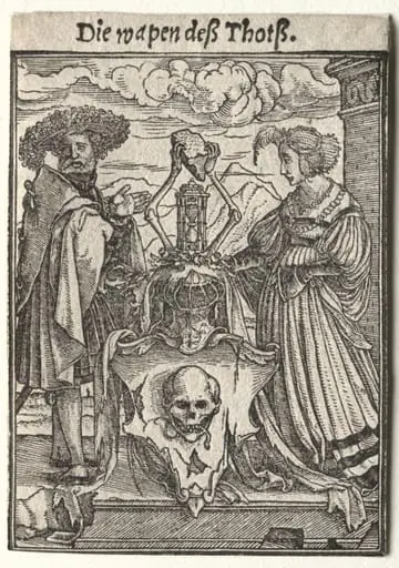 Dance of Death: The Coat of Arms of Death, by Hans Holbein the Younger