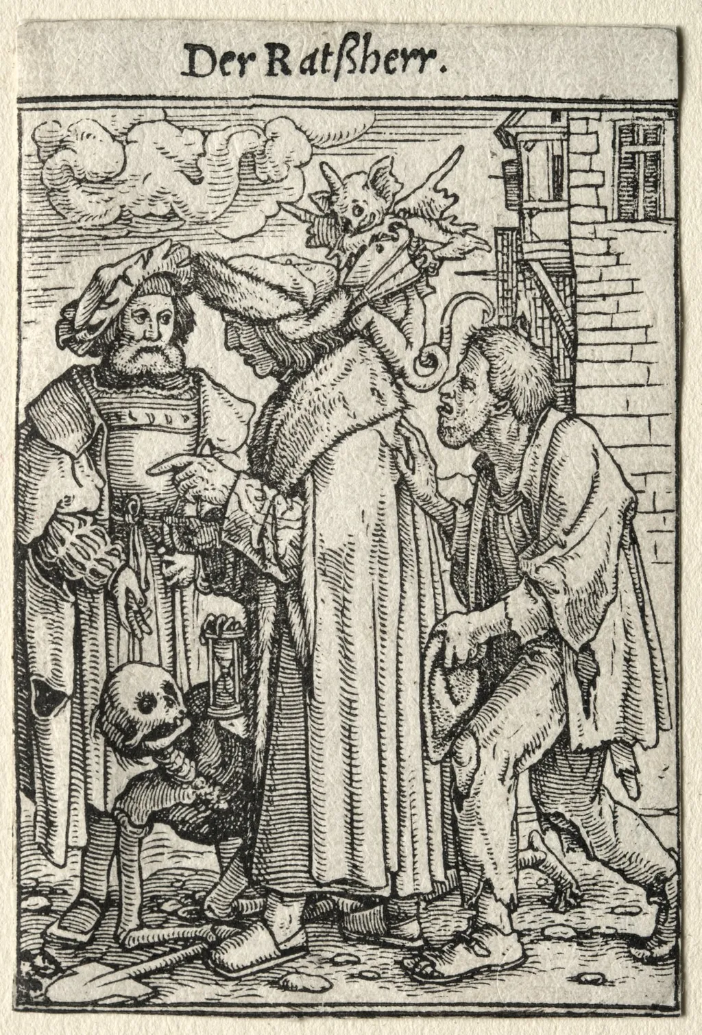 Dance of Death: The Councillor, by Hans Holbein the Younger, 1526