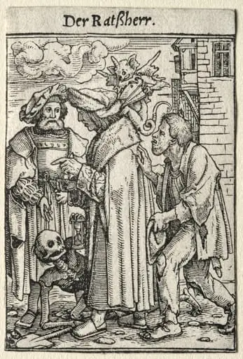 Dance of Death: The Councillor, by Hans Holbein the Younger