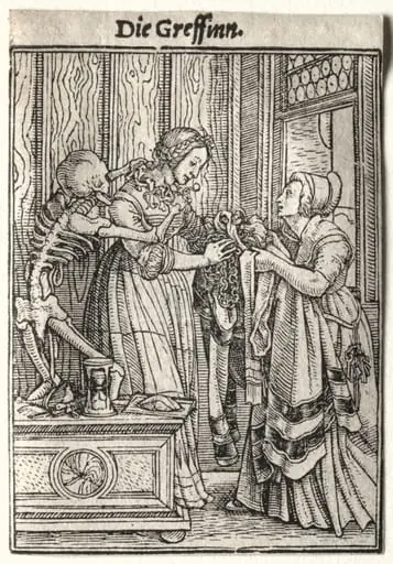 Dance of Death: The Countess, by Hans Holbein the Younger